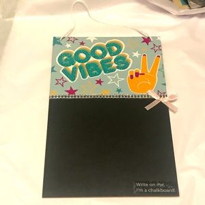 "Good Vibes" Hanging Write On Chalkboard